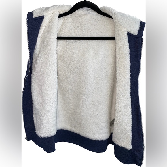 GAP Sherpa Hoodie GAP Vintage
90s Hooded Sweater Navy Size XS - Picture 4 of 13